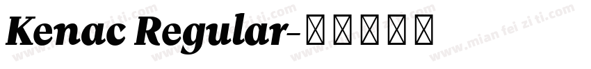 Kenac Regular字体转换